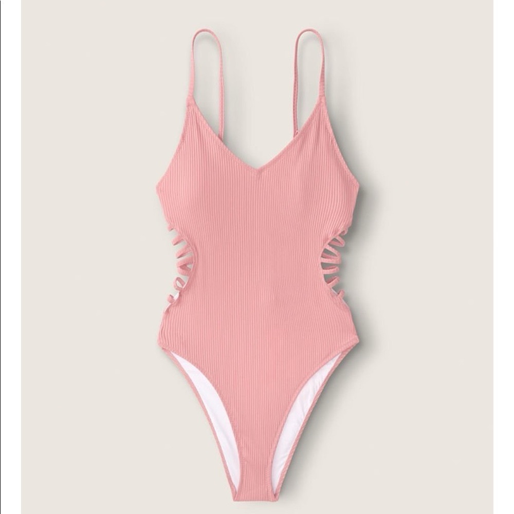 PINK VS Pink Cut Out One Piece Swimsuit